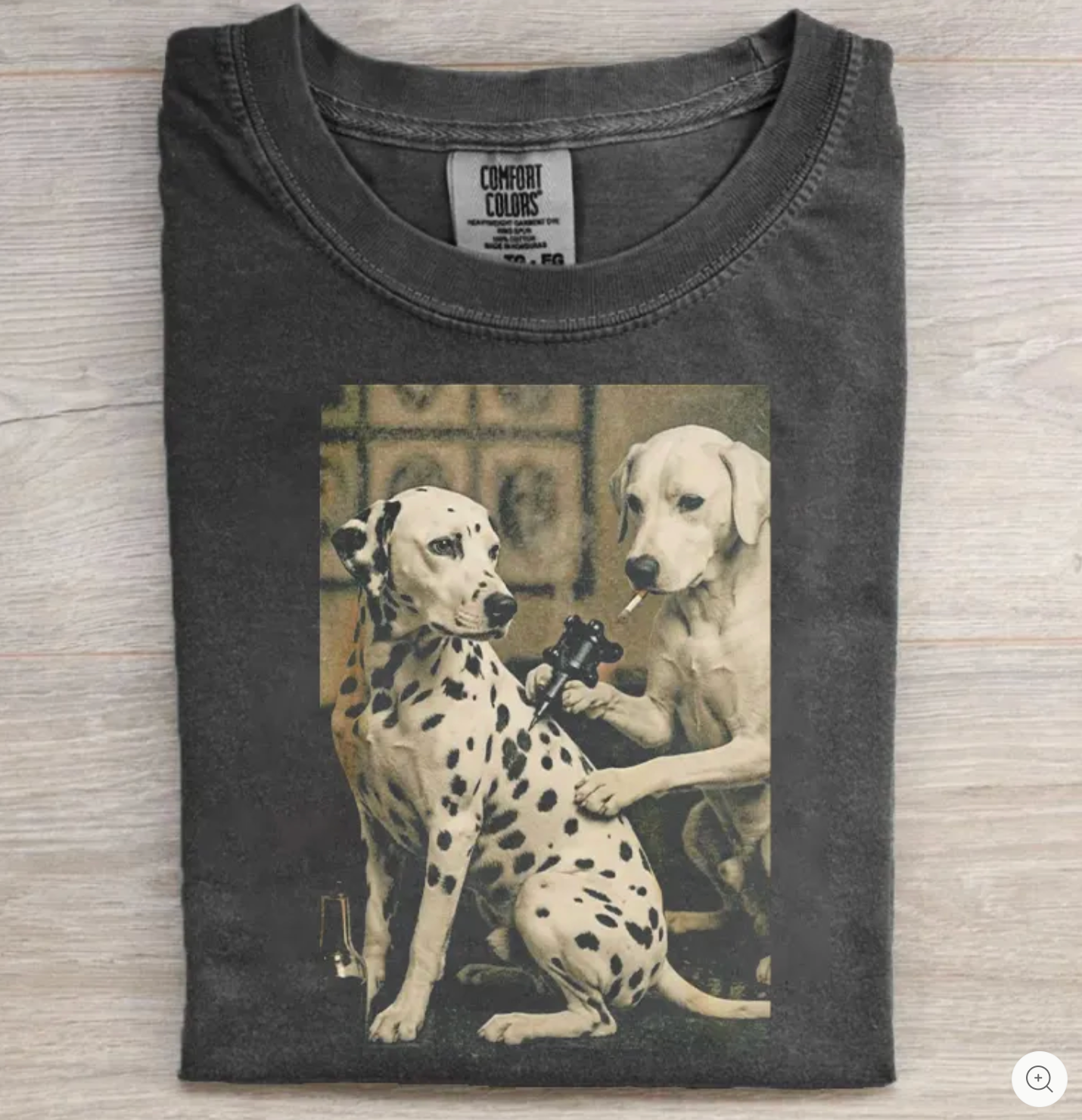 Retro Dalmatian Dog Tattoo Artist T-shirt